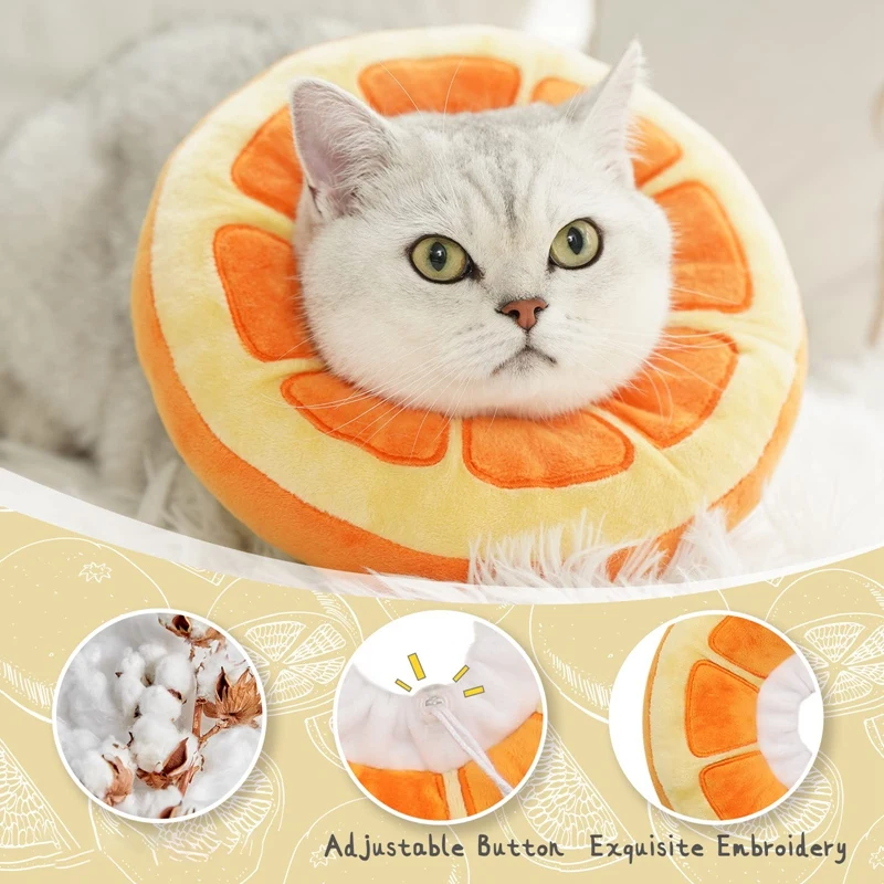 Adjustable Cat Cone Collar Soft, Cute Cats Recovery Collar, Cats Cones After Surgery For Kittens