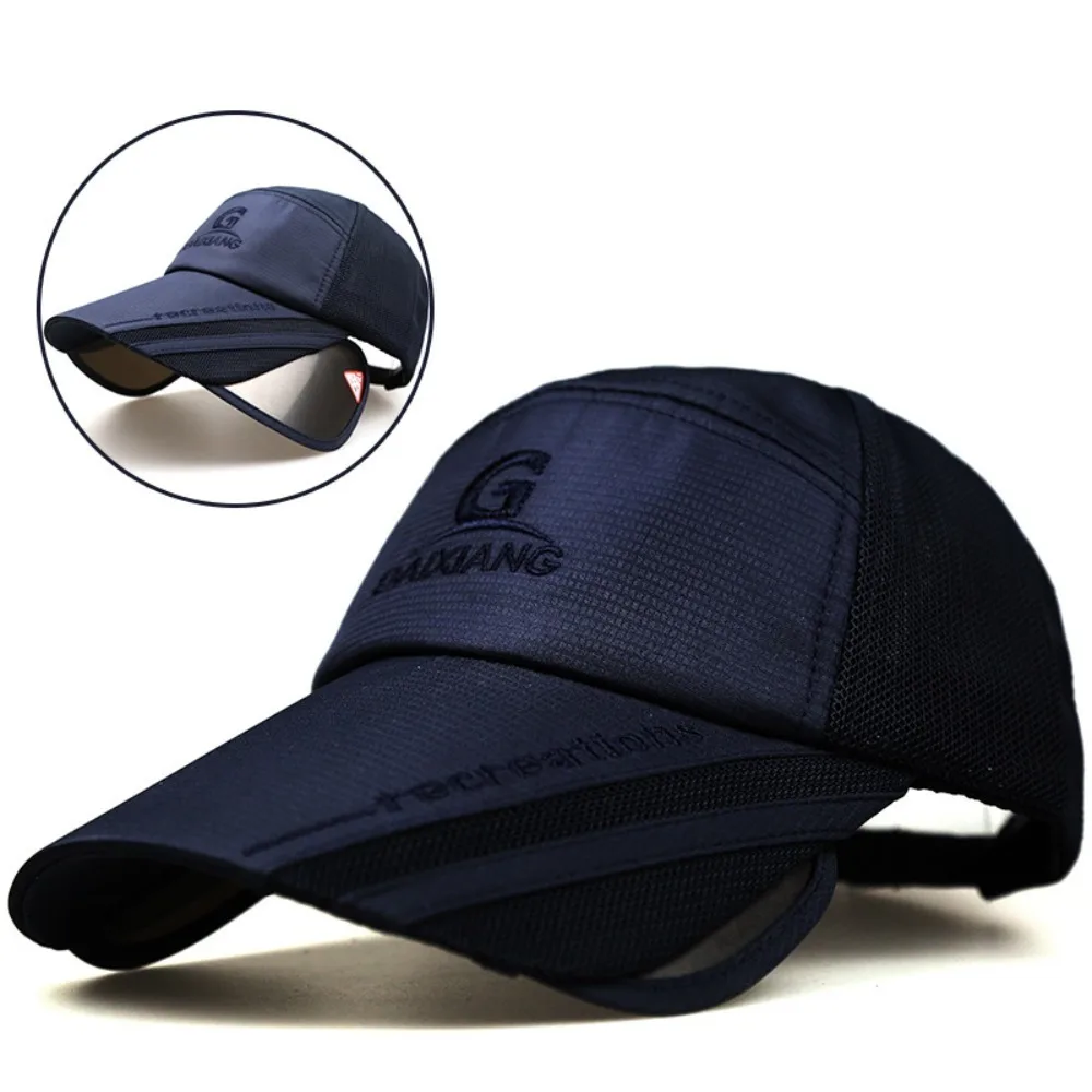 Mesh Breathable Stretchable Widen Brim Hat UV Protection Waterproof Long Visor Baseball Cap Quick-drying Lightweight