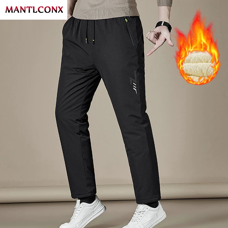 Winter-Wärme-Freizeithose für Herren, Fitness-Jogging-Laufhose, Herrenhose mit Kordelzug, Fleece-Innenseite, gerade geschnittene Hose, modisch – Detail 11