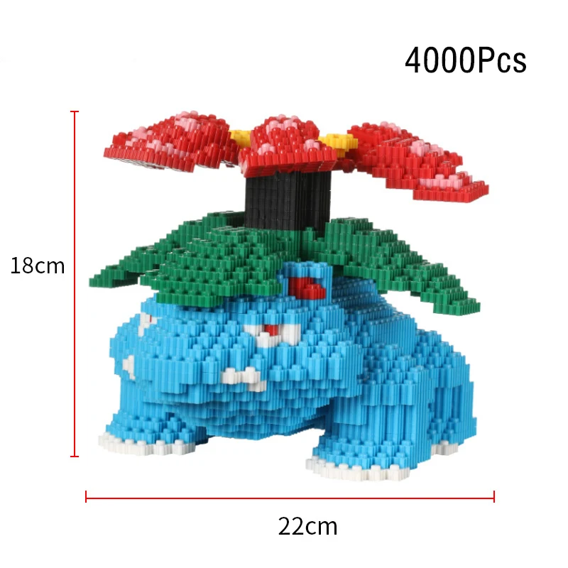 Pokemon Pikachu Building Block Bulbasaur Charmander 3D Model Assembly Connection Mini Brick Figure Toys for Home Decora image 3