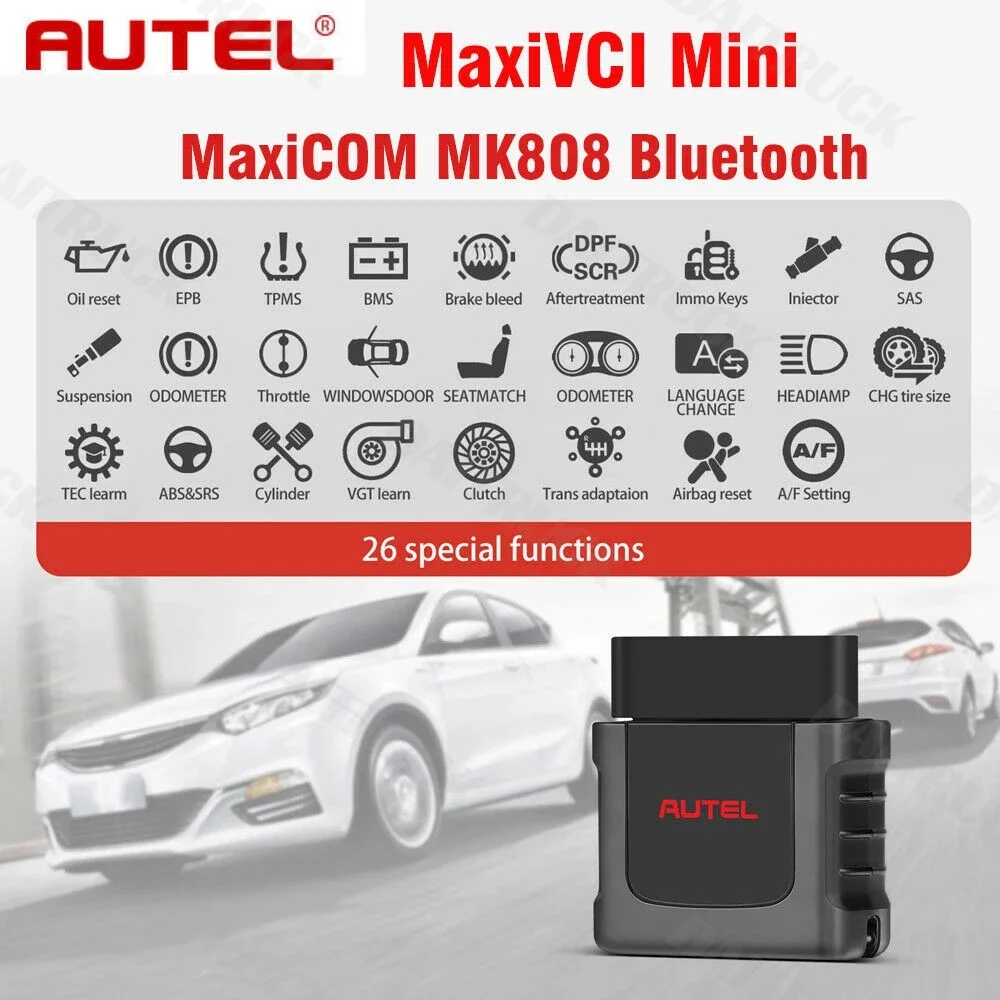 Autel MaxiVCI Mini Wireless BT Diagnostic Interface Adapter for MaxiCheck MX808TS MaxiTPMS TS608 MaxiDAS DS808BT DS808TS