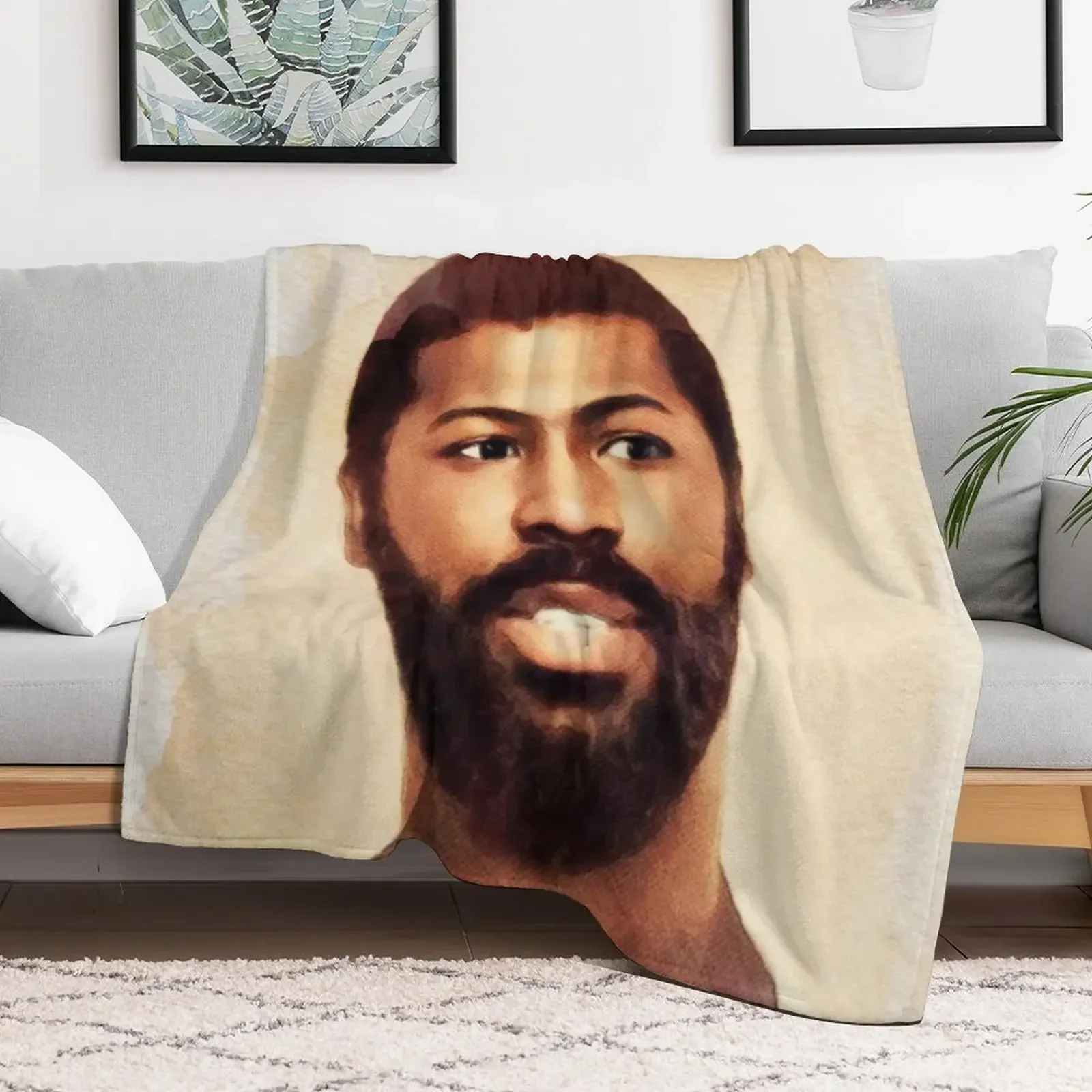 

Teddy Pendergrass, Music Legend Throw Blanket Cute Plaid Sofa Blankets valentine gift ideas Custom Blankets