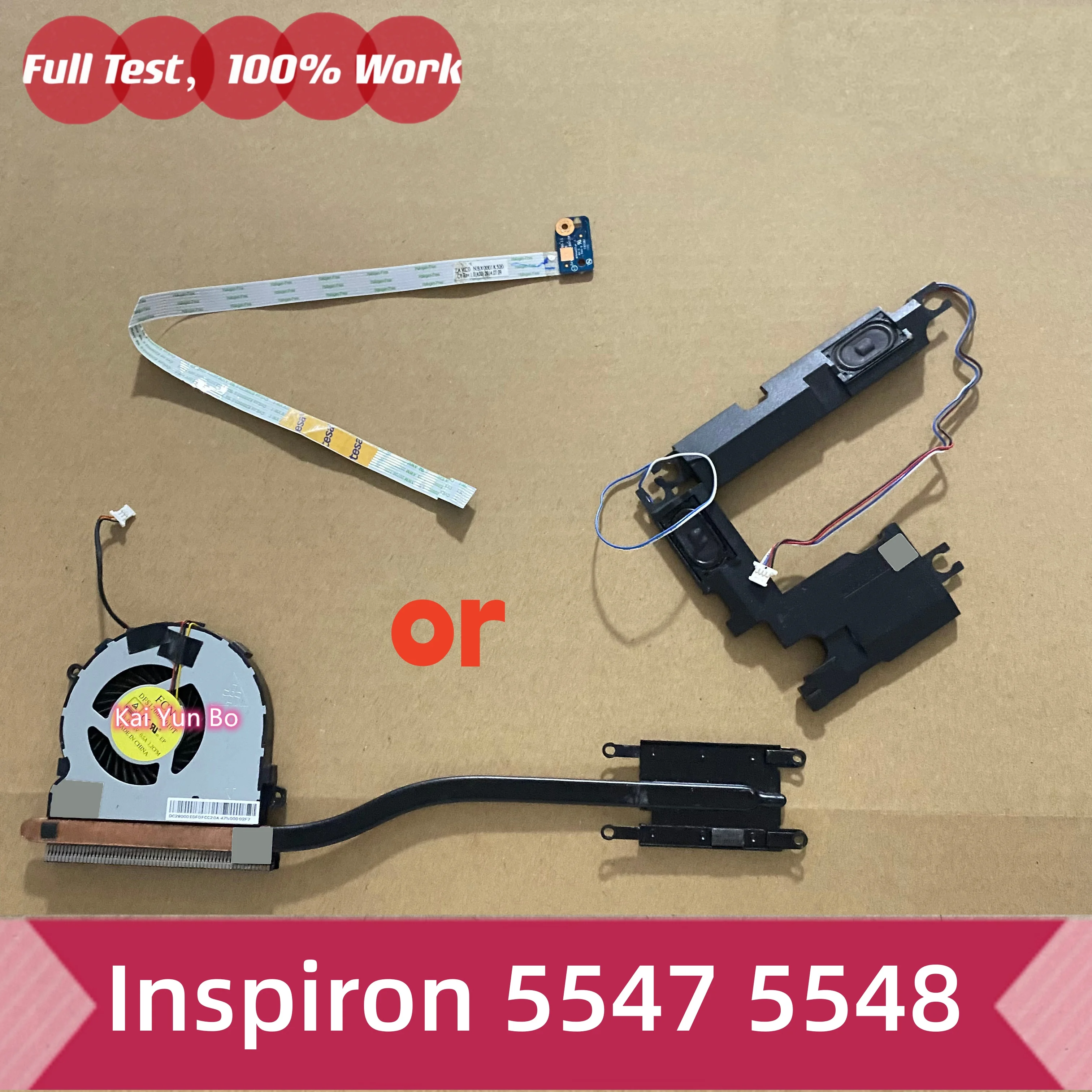 Placa de LED com Ventoinha e Alto-falantes para Dell Inspiron 5547 5548 com Cabo LS-B012P NBX0001K500 05WP9M PK23000O800 01XC8V AT13G0010C0 AT13G0010F0 AT13G0010R0 03RRG4 DC28000EDF0 DC28000EDA0 DC28000EDR0