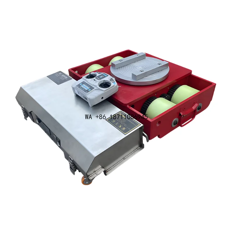 360 Rotation Capability Steel Motorized Electric Tank Trolley Skate Dolly Non-slip PU Wheels Cargo Rigger Moving Skates New