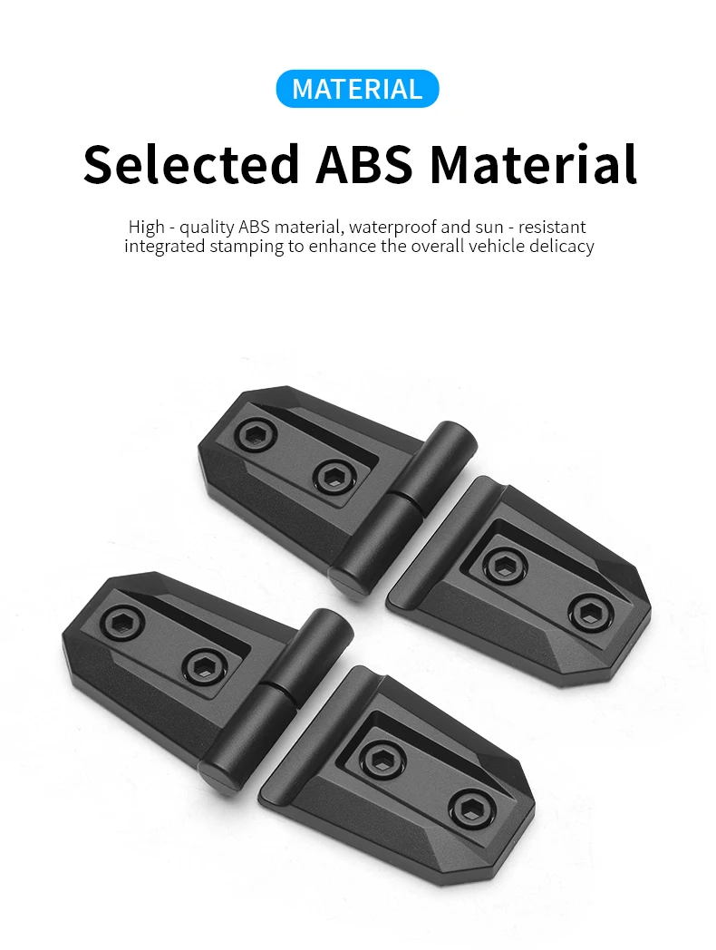 Universelle ABS-Offroad-Auto-Außenscharnierverkleidung, einfache Installation für SUV, Pickup, Limousine, Außenstyling und Außenzubehör – Detail 2