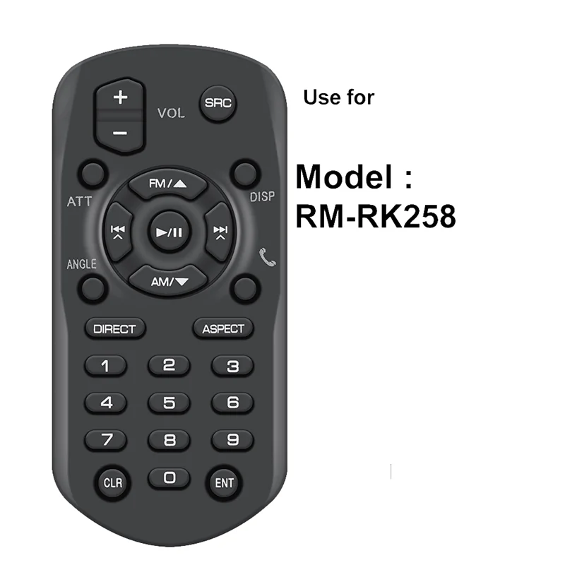 Mando a distancia RM-RK258 para receptor JVC, DVD/CD/USB, KW-M450BT, KWV21BT, KWV12, KW-V21BT, KW-M25T, KWM25T, KW-V11