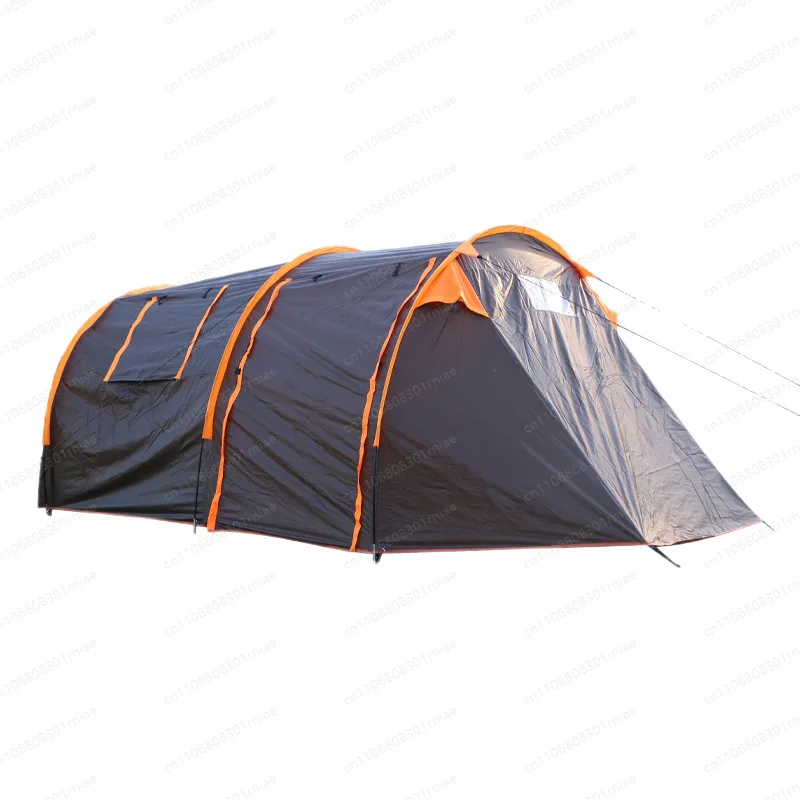 5-8 people large capacity outdoor camouflage tunnel tent family camping thickened rainproof park leisure tent camping