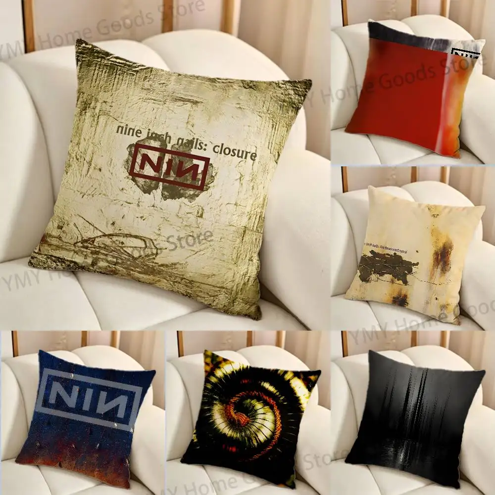 N-Nine Inch Nails The Fragile Single Cartoon Printing Pillowcase Customized Pillow Cover for Sofa Home Decor