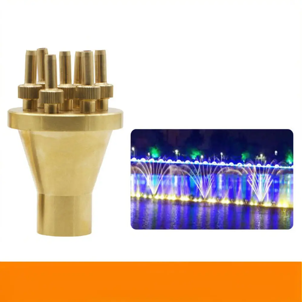 Universal Brass Fountain Nozzle Outdoor Garden Pond Water Feature Spray Head For Patio Landscape Rockery Decoration