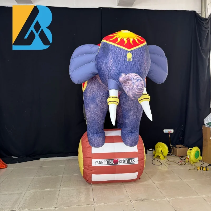 

Personalized Giant Inflatable Circus Elephant Mascot for Graduation Day Stage Decoration Toy