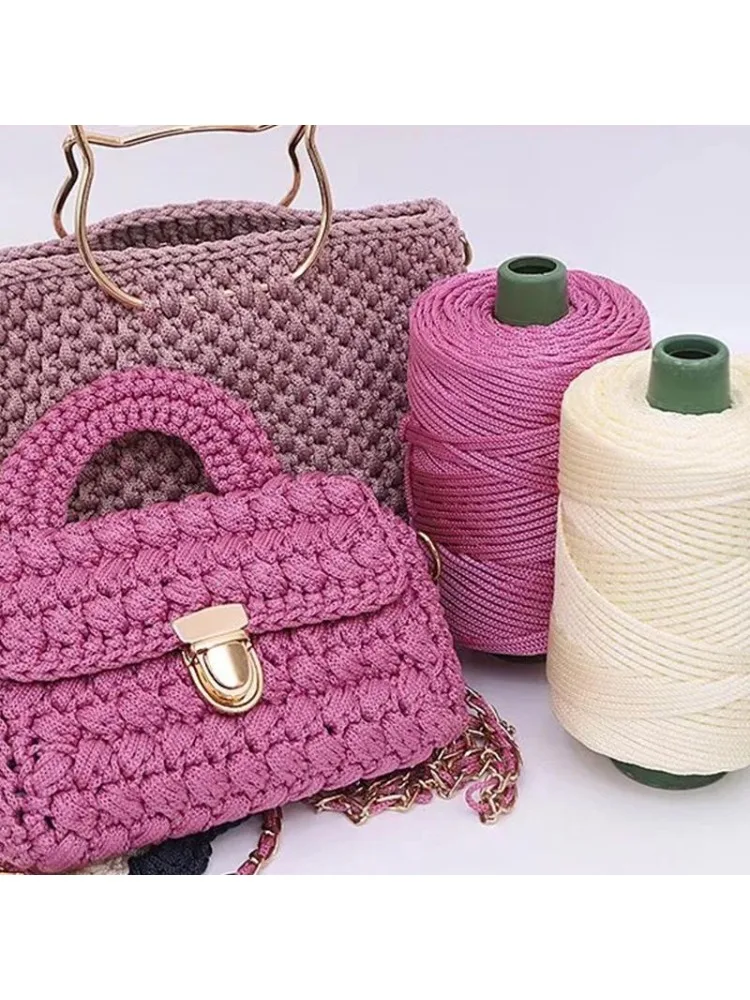 Zomer Gehaakt Garen Ijs Touw 3mm Draad Voor Hand Breien Tas Zonnehoeden Schoenen Geweven DIY Haak Kussen Zijde Medium Dik Ongeveer 200m - afbeelding 2