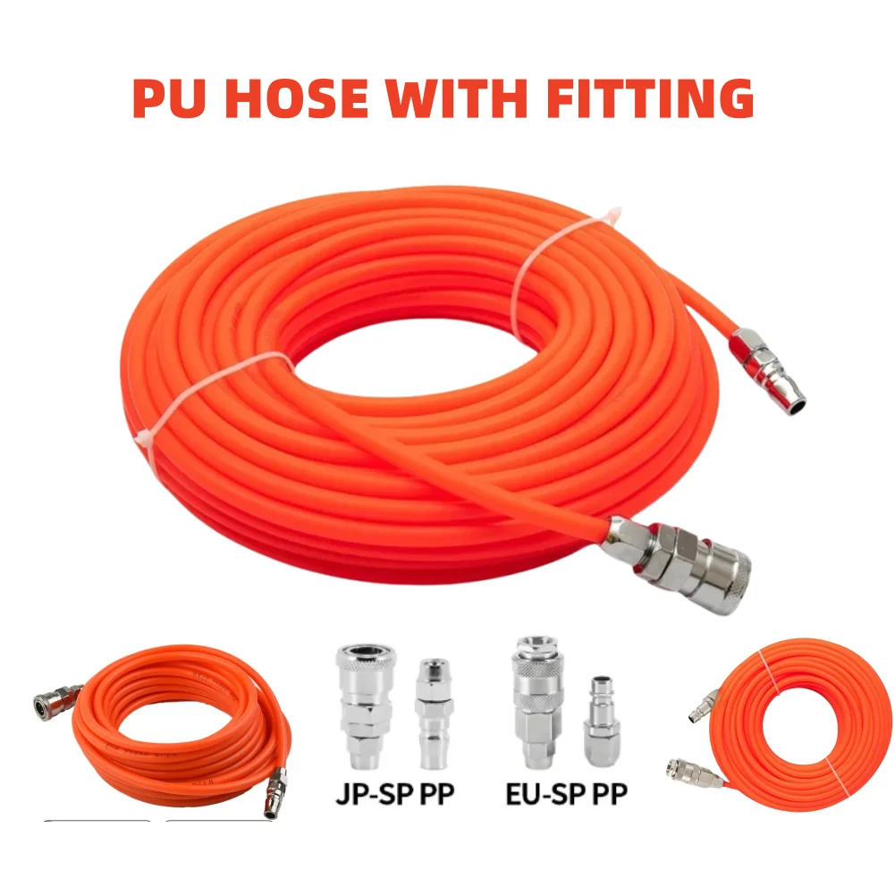 Pneumatic Straight Pipe Air Compressor Pump Hose 8X5mm Air Compressor Pump Hose Tube With Quick Connector