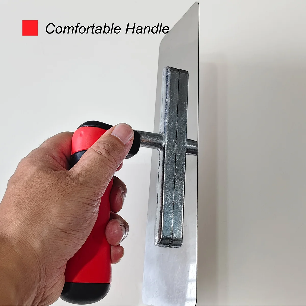 Venetian Stainless Steel Plaster Trowel Red Anti-slip Handle Art Paint Finishing Tool