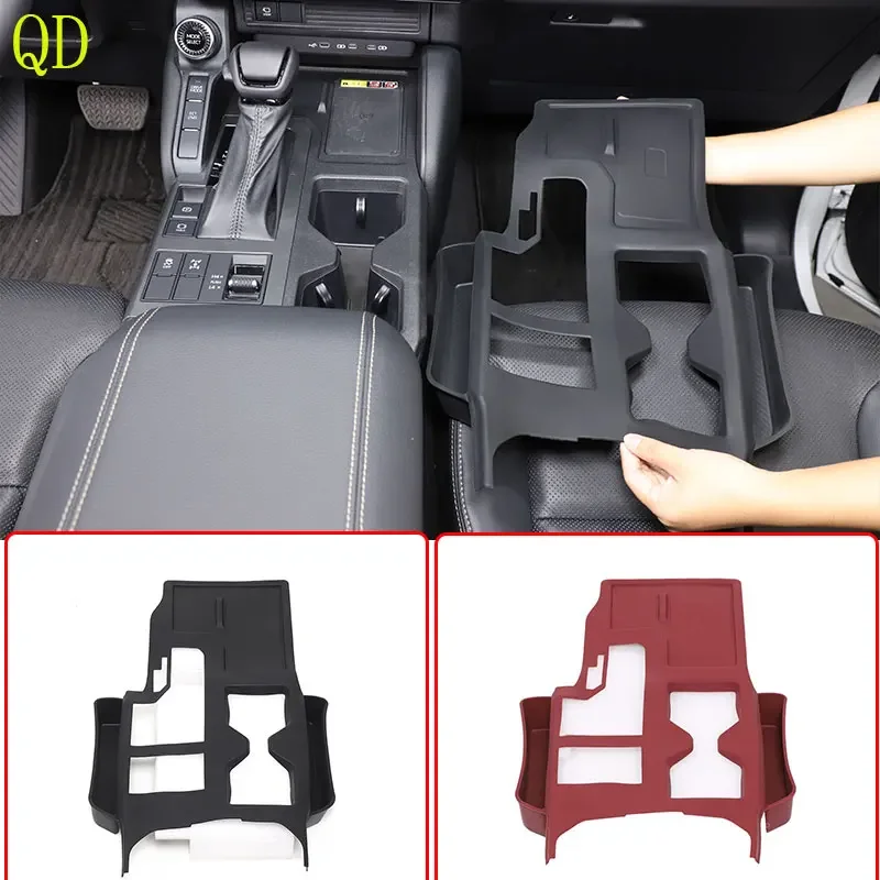 

For Toyota Land Cruiser Prado 250 LC250 2024+ Silicone Black Car Center Panel Pad with Storage Box Car Interior Accessories 1Pcs