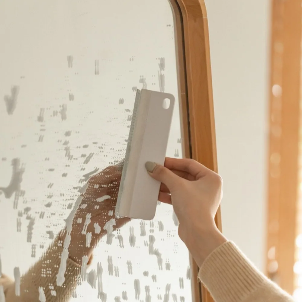 Grattoir à verre Portable, outil de nettoyage de miroir de voiture souple sans traces, outil de nettoyage de vitres en plastique, fenêtre de bureau 3 pièces