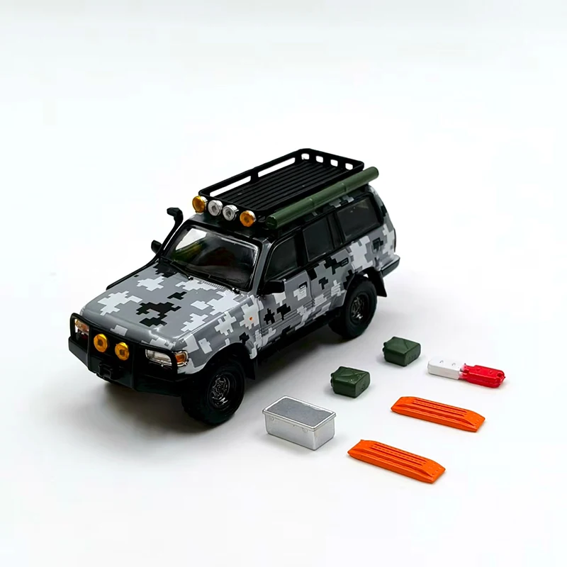 GCD 1:64 Scale Land Cruiser 80 Simulation Alloy Car Model Static Display Collectible Toy Gift Ornament Souvenir