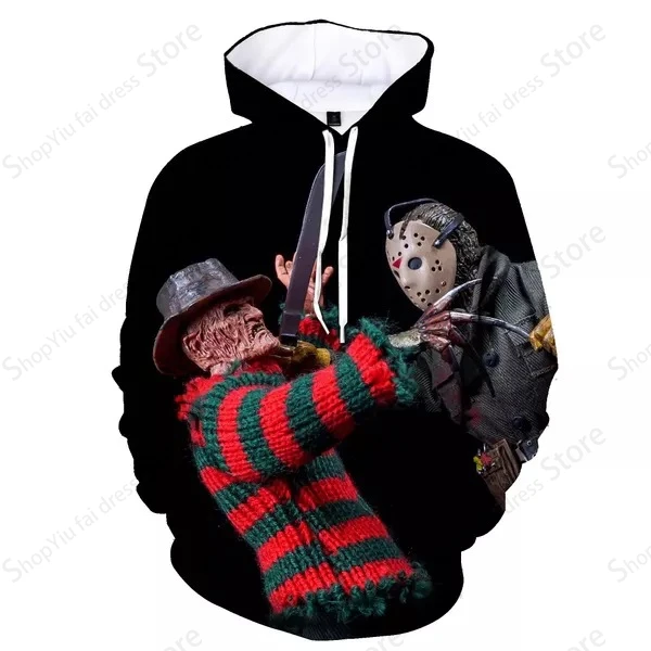 Halloween Hoodie 3D Jason Voorhees Friday Print Hoodie Men Women Fashion Hoodies Sweatshirt Boy Coats Women Sweats Tracksuit Boy