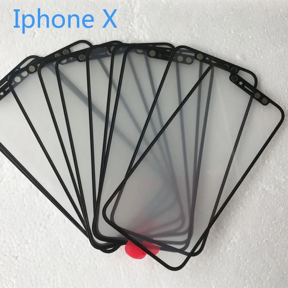 10Pcs\Lot For iPhone 15 14 13 11 12 Pro Max Mini Plus X XR XS Touch Screen Front Outer Glass With Laminated OCA Replacement