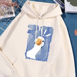 Graffiti-art Confused Duck Printed Women's Sweatshirt vintage Oversize Hooded Street Casual Hoodie Autumn simple Soft Clothes