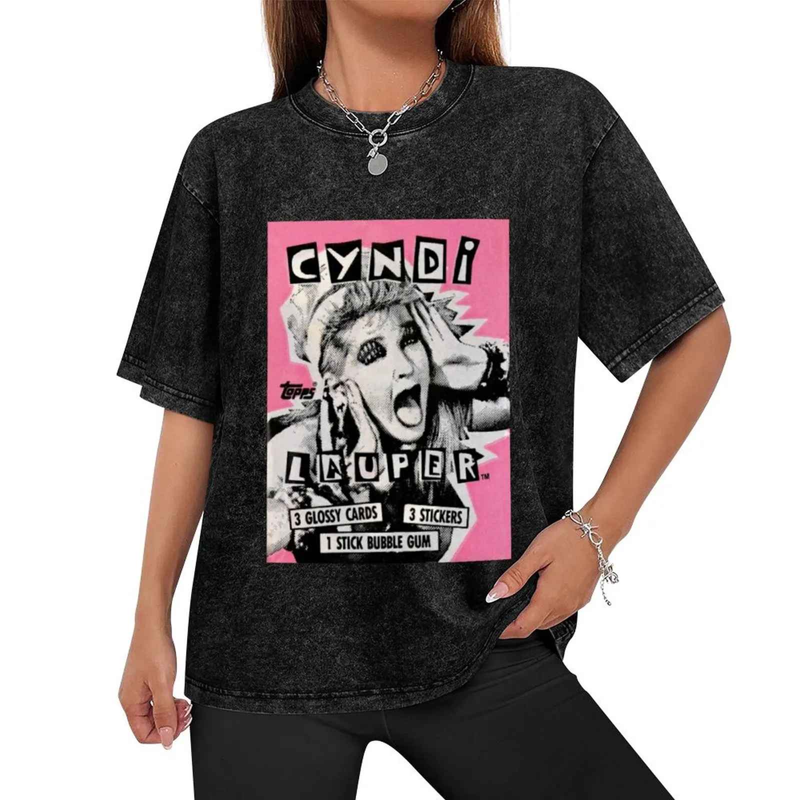 Cindy Lauper T-Shirt baggy shirts graphic t shirt vintage Men's clothing