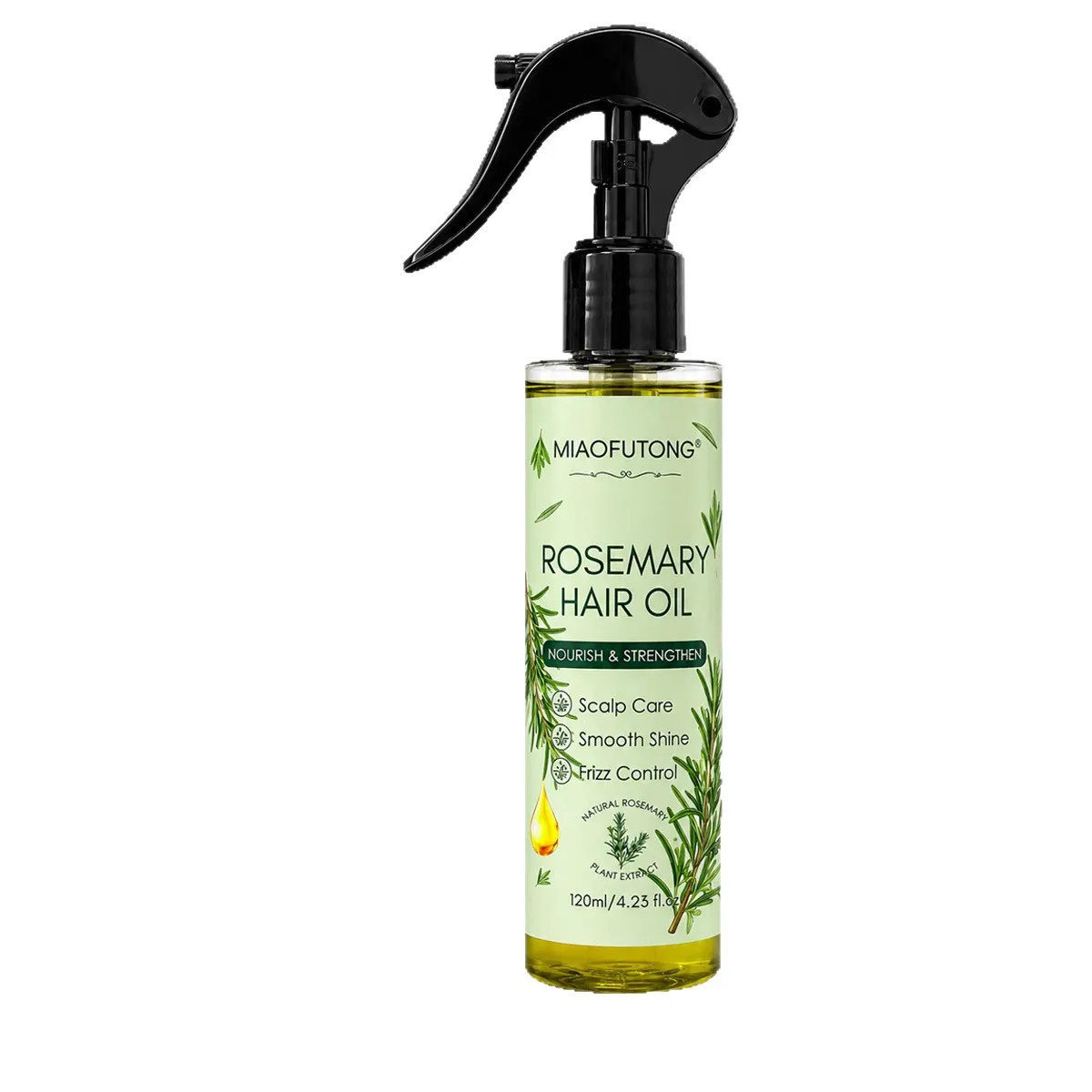 Rosemary Hair Oil 120ml, Nourishing & Smoothing Spray, Repairs Dry & Frizzy Hair for Healthier, Shiny Strands