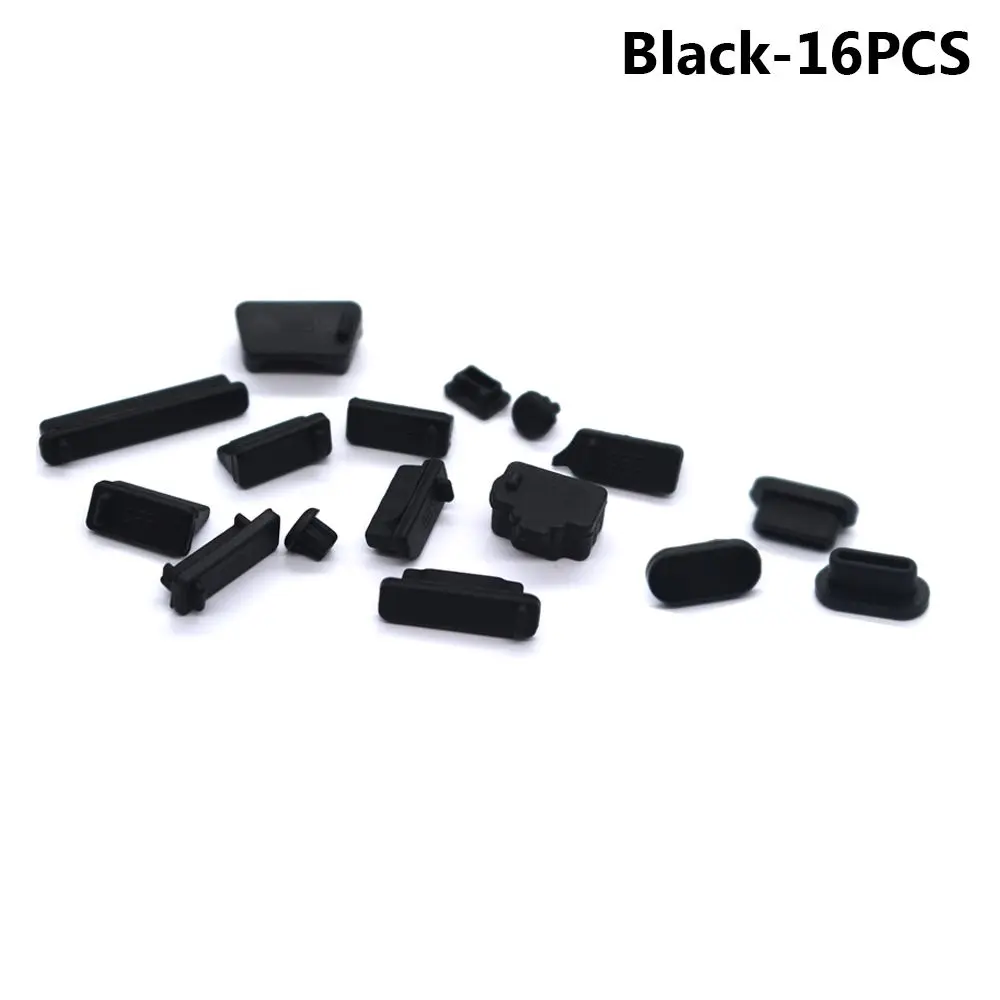16pcs 13pcs Universal HD RJ45 Interface Dustproof Cover Stopper USB Type-C Port Laptop Anti Dust Plug
