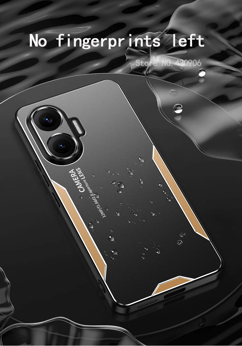 Für Poco F7 Fall Metall Aluminium Schutz Objektiv Frost Verhindern Fingerabdrücke Metall + TPU Abdeckung Für Poco F7 – Detail 8