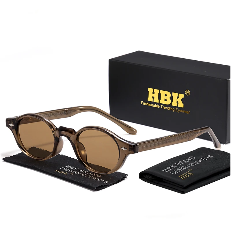 

Солнцезащитные очки HBK Fashion овальной формы для женщин, универсальные, с маленькой оправой, роскошные наконечники на дужках, солнцезащитные очки для мужчин, для вечеринок и активного отдыха, UV400