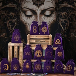 1pc 14x22cm Large Size Velvet Moon Phase Tarots Cards Storage Bag Jewelry Pouch Travel Cosmetic Gift Bag Hand bag Coin Dice bag
