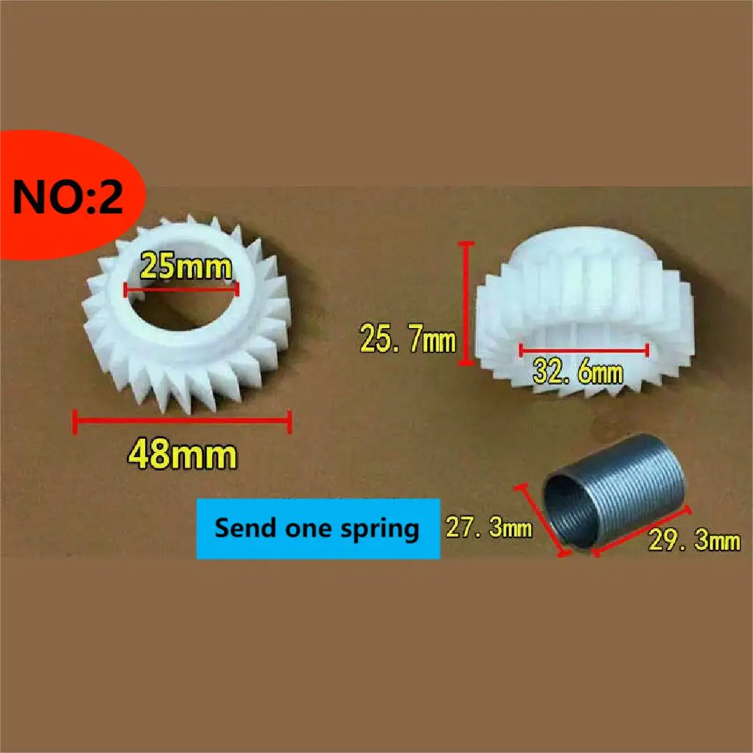 1Pc Fully Automatic Washing Machine Clutch White Plastic Gear Ratchet Bidirectional Gear Spring Gear Accessories