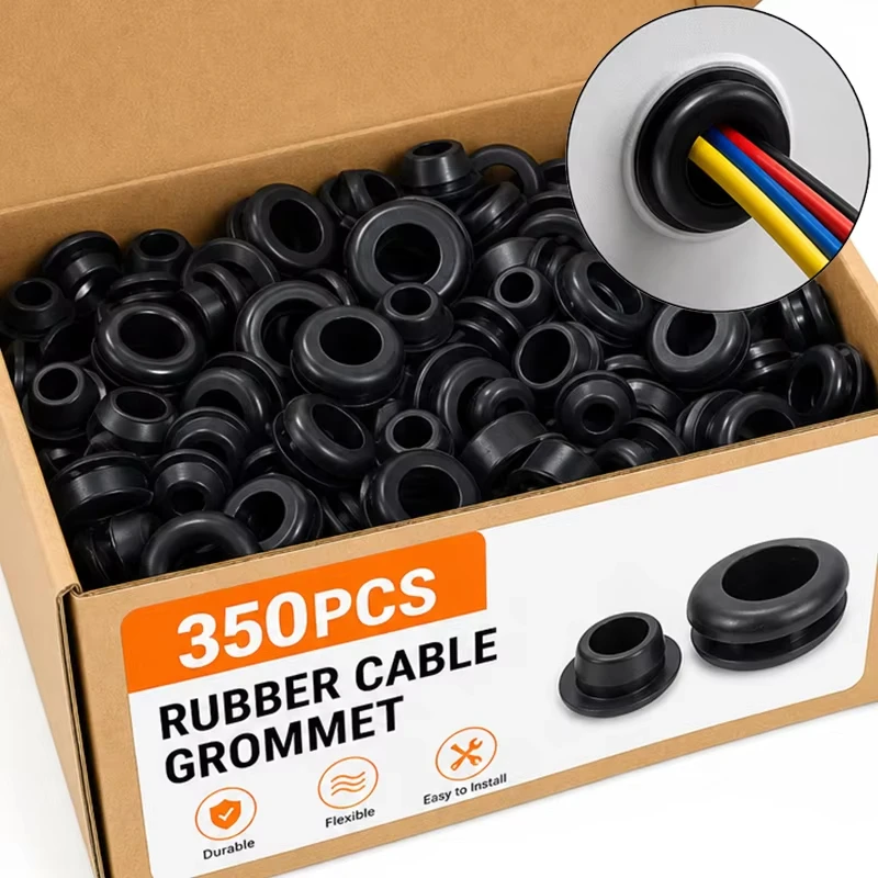 Rubber Grommet Assortment Kit Cable Wire Protector Anti Friction Hole Plug Seal Gasket Rings For Plumbing Wire Installation