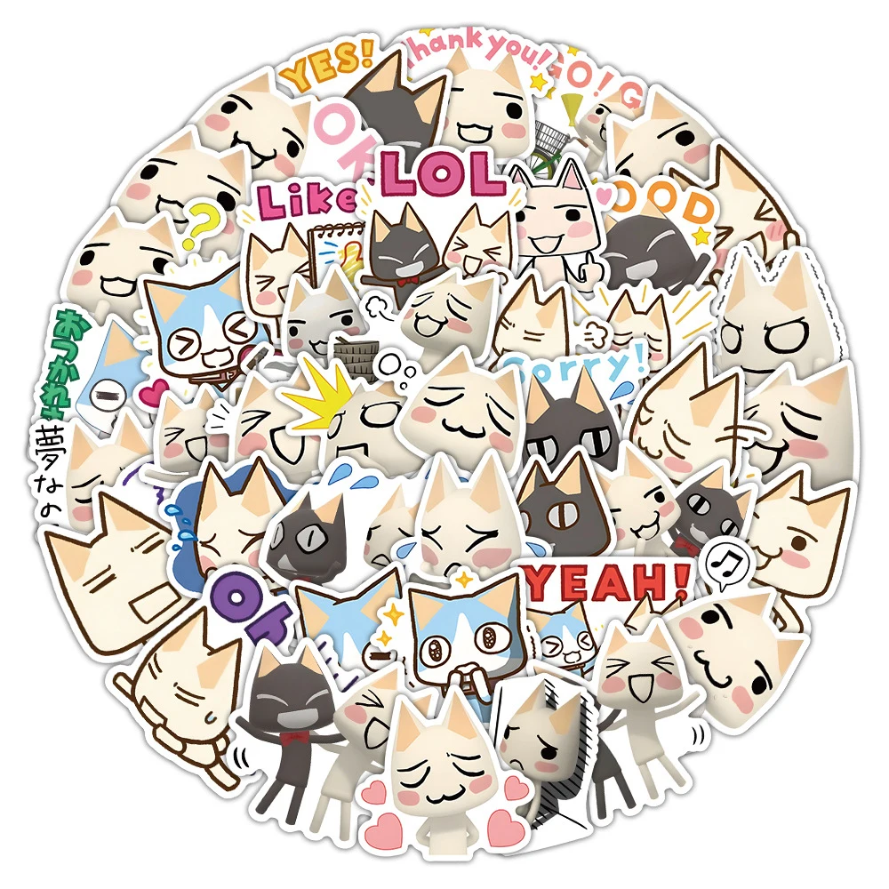 

10/30/50pcs Cute Cartoon Inoue Toro Cat Stickers Decals for Suitcase Laptop Phone Guitar Bike Funny Waterproof Sticker Kids Toys