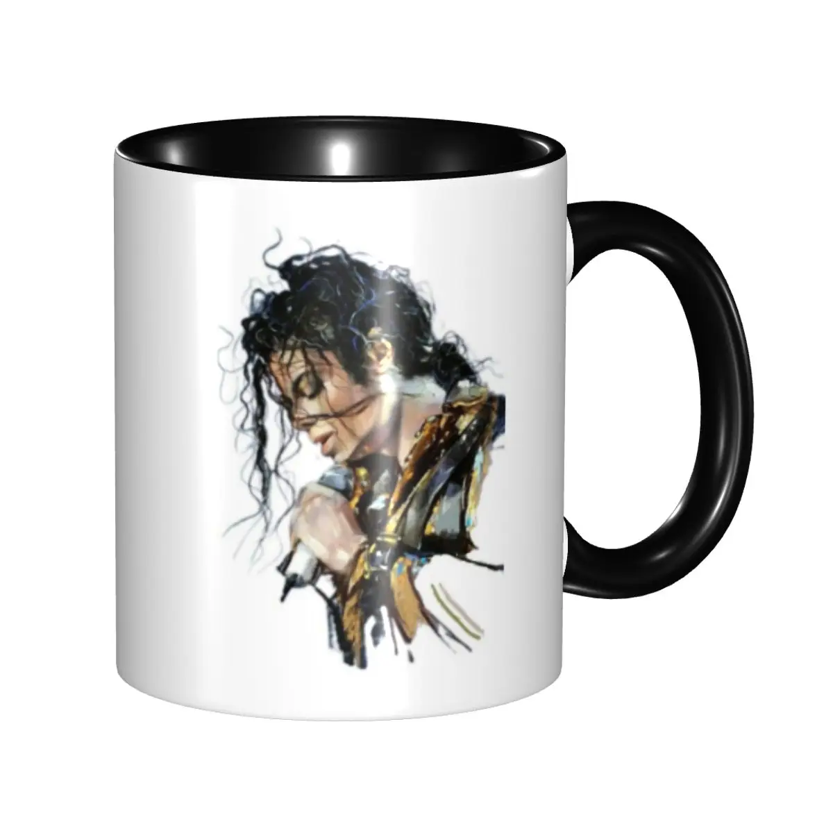 Michael Jackson Musiker Sänger Tänzer Tasse Keramik Kaffeetassen Teetassen Milchbecher Trinkgeschirr Geschenke für Frauen Männer DIY Personalisierbar