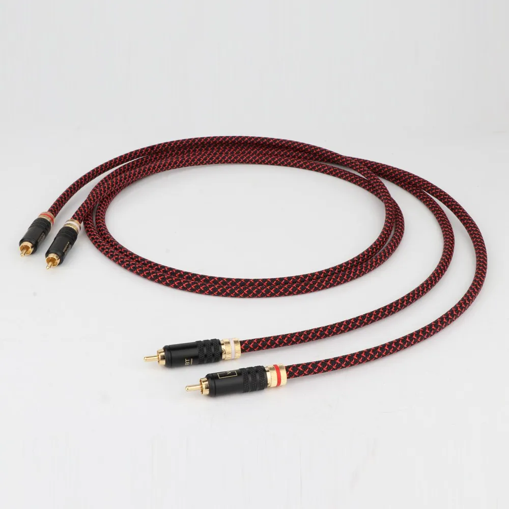 Hi-Fi-Audio 5N OFC RCA Audio-Verbindungskabel Canare High-End RCA-Verlängerungskabel mit WBT vergoldetem RCA-Stecker – Detail 6