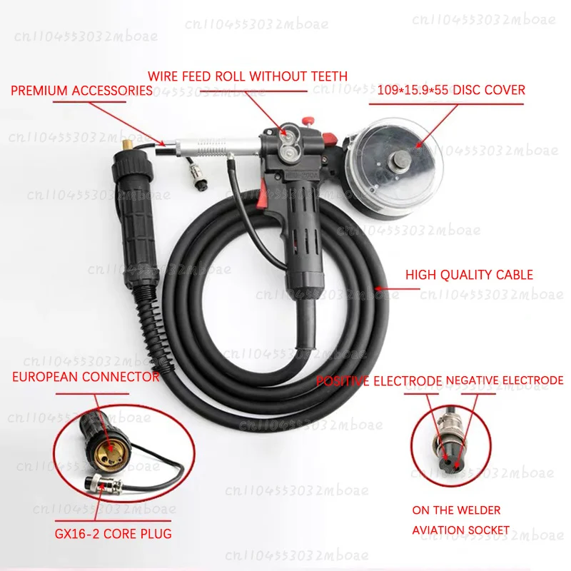 Gas-shielded torch drawing torch second-guarantee  machine European interface welding torch NBC200A