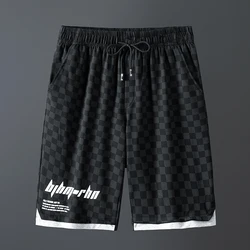 2024 Men's Summer Mesh Sports Shorts Quick Dry Breathable Drawstring Shorts Casual Loose 8Xl Bermuda Basketball Lattice Shorts