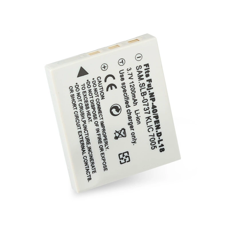 NP40 3.7v 1200mAh Lithium Battery Suitable for Pentax D-Li8 Fuji FNP40 Samsung SLB-0737 Kodak KLIC7005 Digital Camera Battery