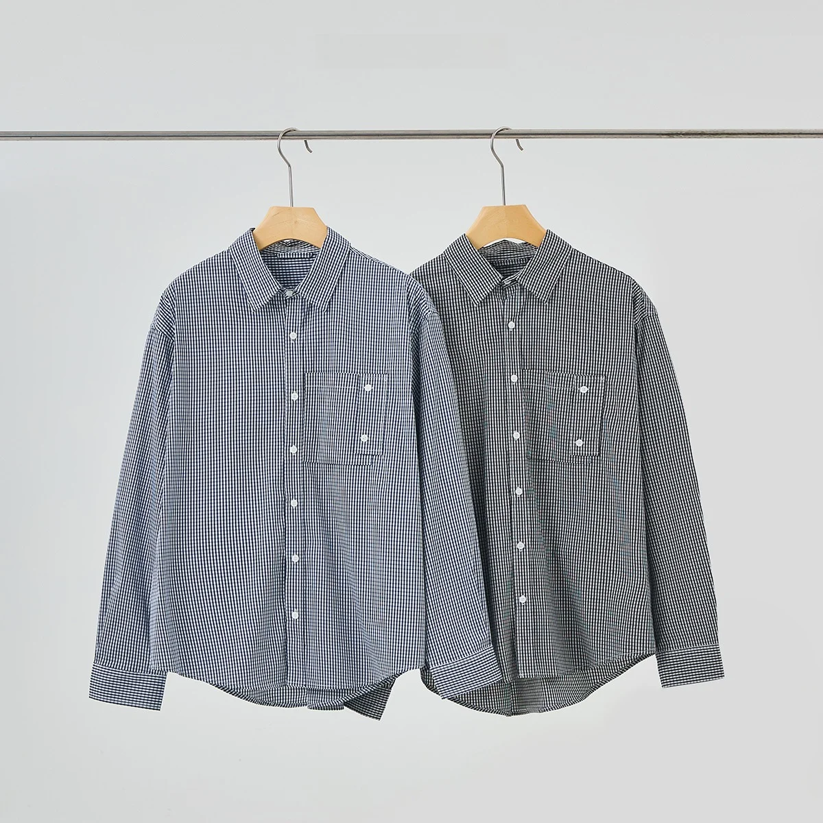 

Men's Long Sleeve Plaid Shirt Loose Casual Thin Color Woven Spring Summer Street Style Button up Daily Wear Polyester Blend