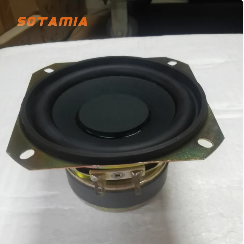 SOTAMIA 1개 4인치 서브우퍼 8옴 30W 103mm 사각 종이 콘 고무 에지 25 코어 베이스 스피커 DIY 블루투스 스피커 업그레이드