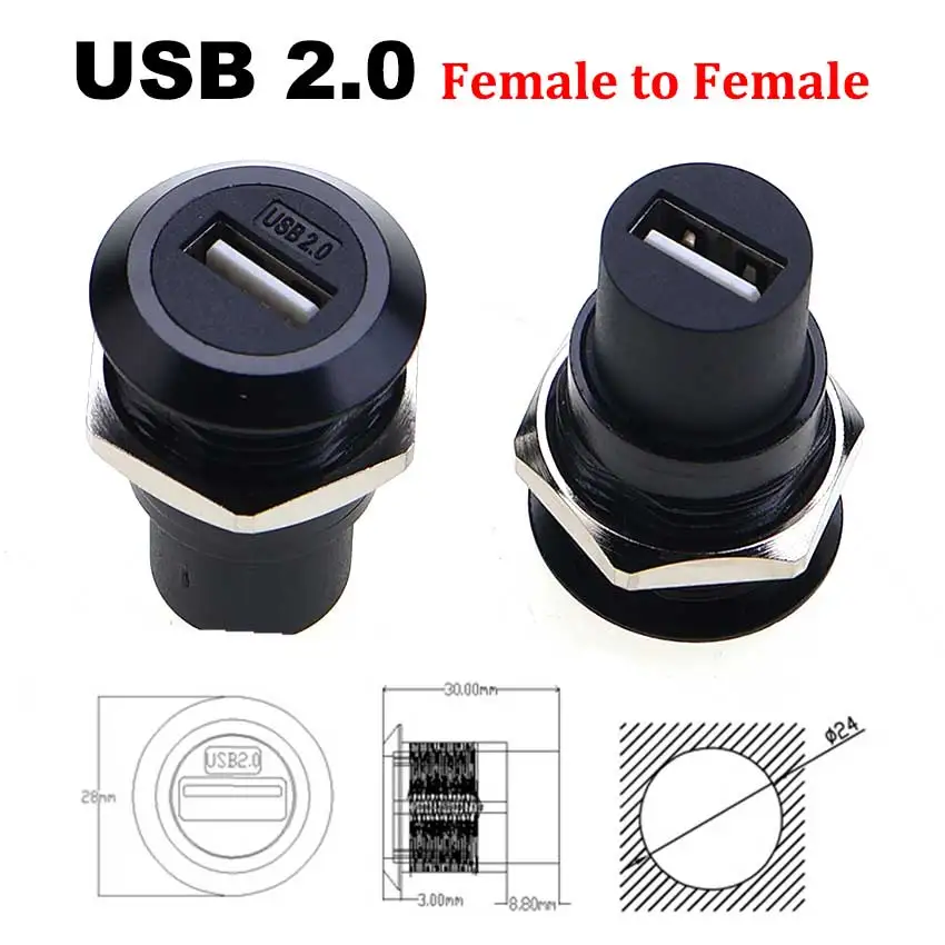 RJ45 USB 2.0 3.0 HDMI-2.0 Type-C Jack Metal D Type Module Connector Data Network Extension Transmission Network Interface Panel view 4