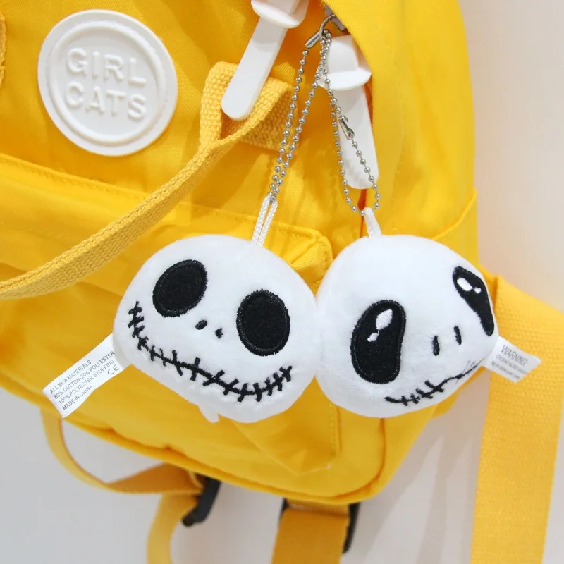 

8cm Halloween Jack Skellington Plush Toy Anime Stuffed Animals Keychains Small Pendant Backpack Hangings For Kids