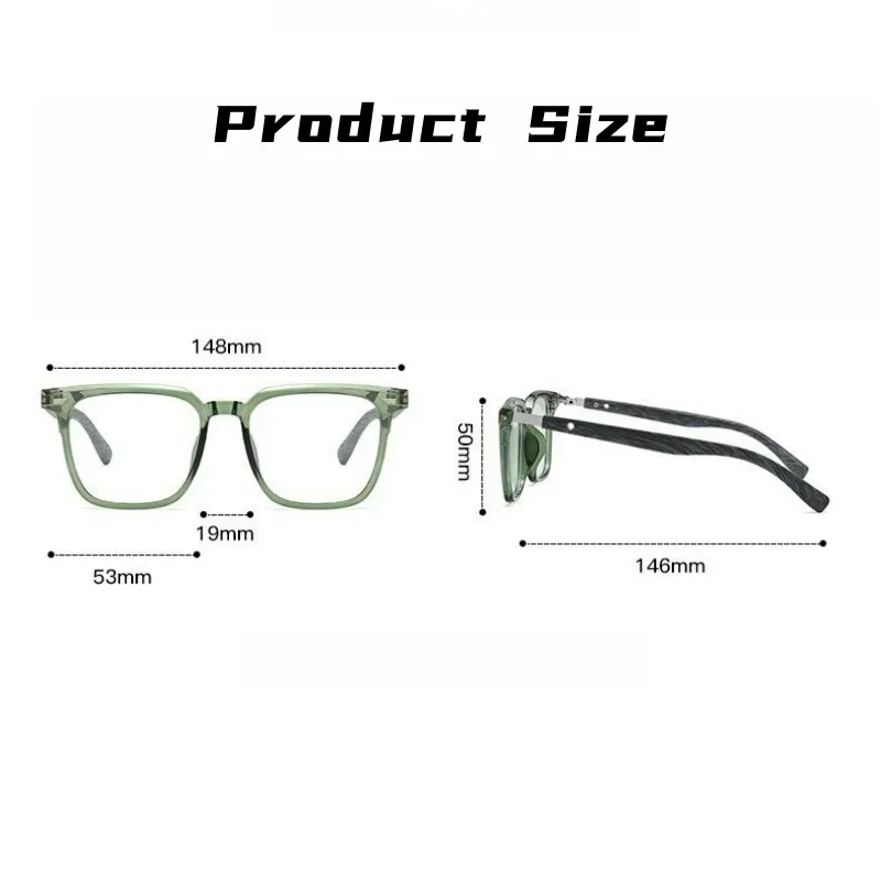 OLLYMURS квадратные очки в стиле ретро для мужчин и женщин, большие размеры, сверхлегкие оптические очки по рецепту, гибкие модные очки Fra TR90