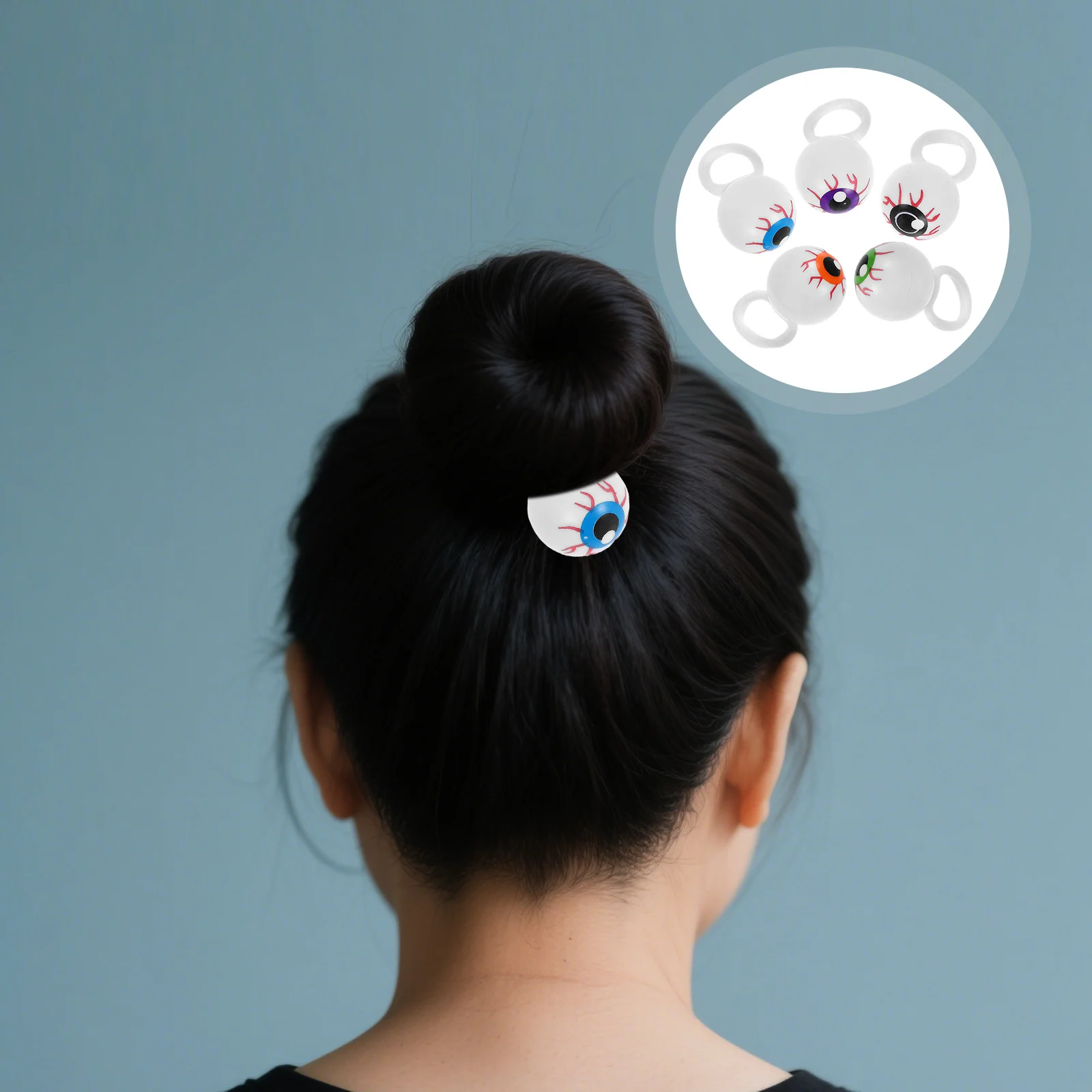 

15Pcs Halloween Eye Ring Prank Kit Spooky Elastic Hair Ties Festive Hair Scrunchies Party Supplies Halloween Accessories