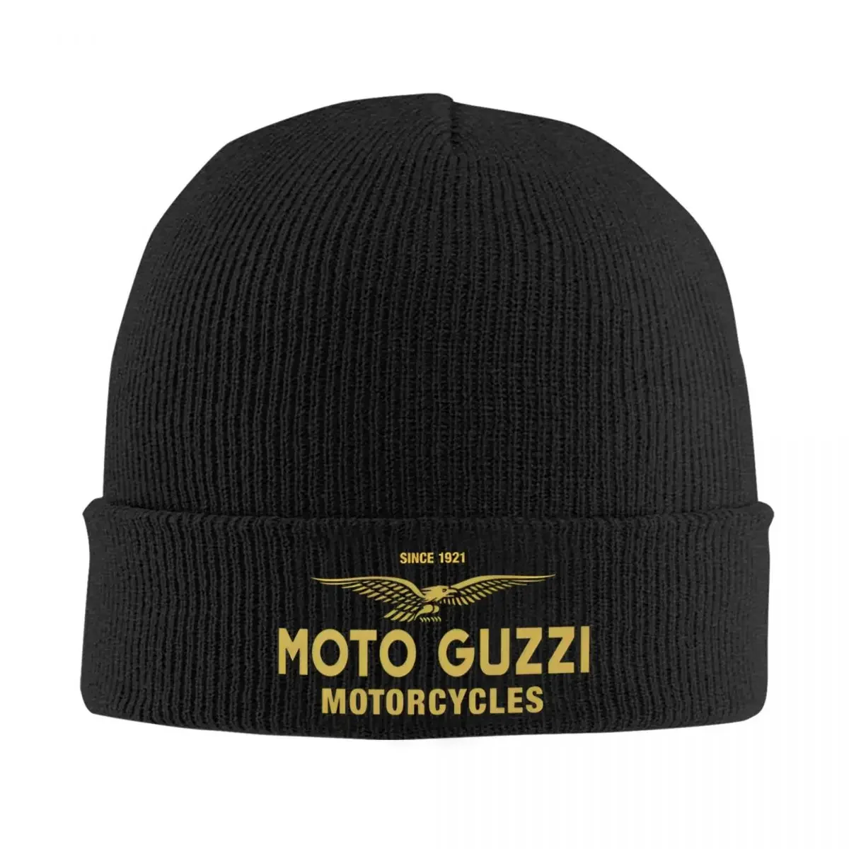 Moto Guzzi Motorcycle Racing Knitted Hat for Women Men Skullies Beanies Winter Hat Acrylic Motorcross Warm Cap