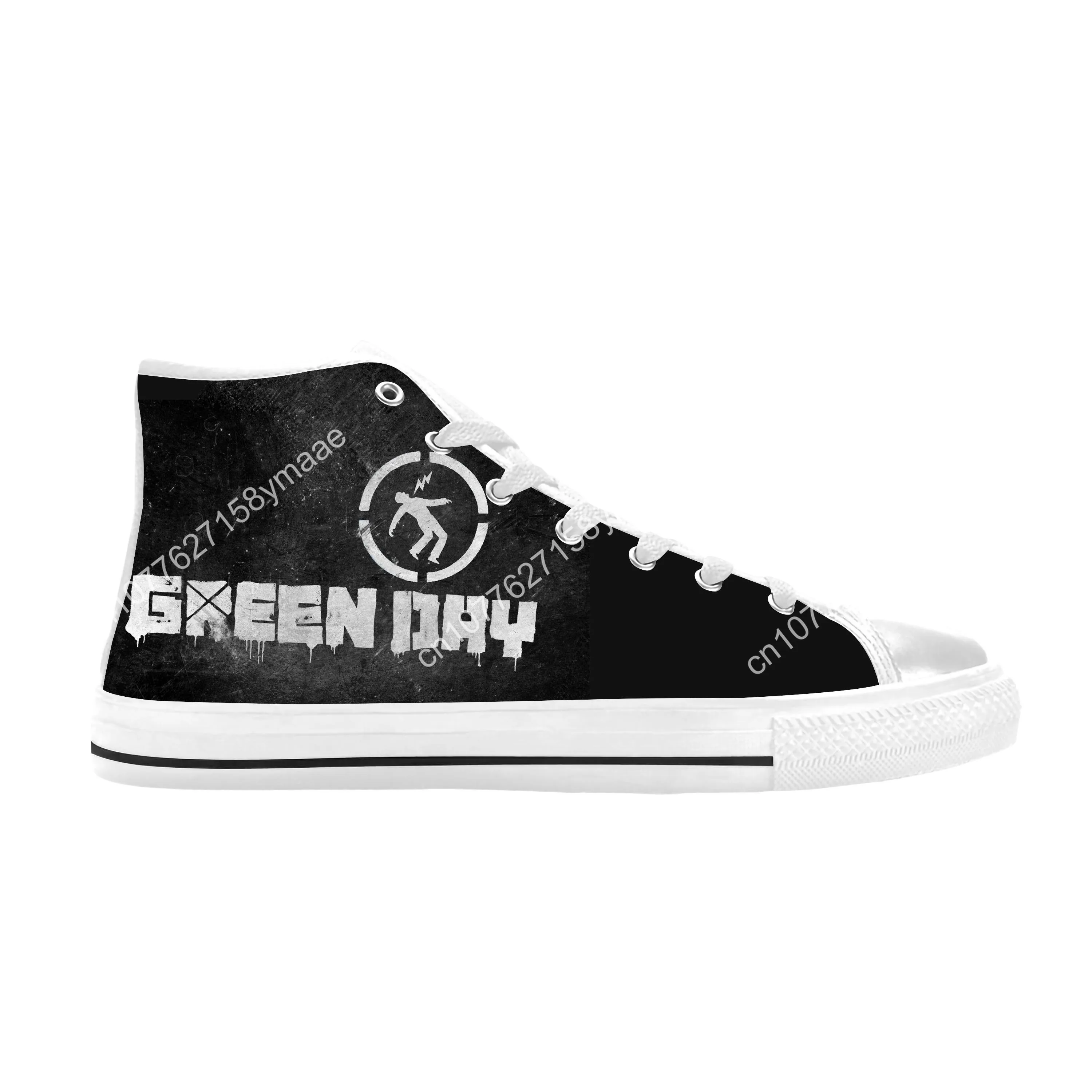 Days Punk Rock Band Music Singer Cool Funny Green Casual Cloth Shoes High Top Comfortable Breathable 3D Print Men Women Sneakers