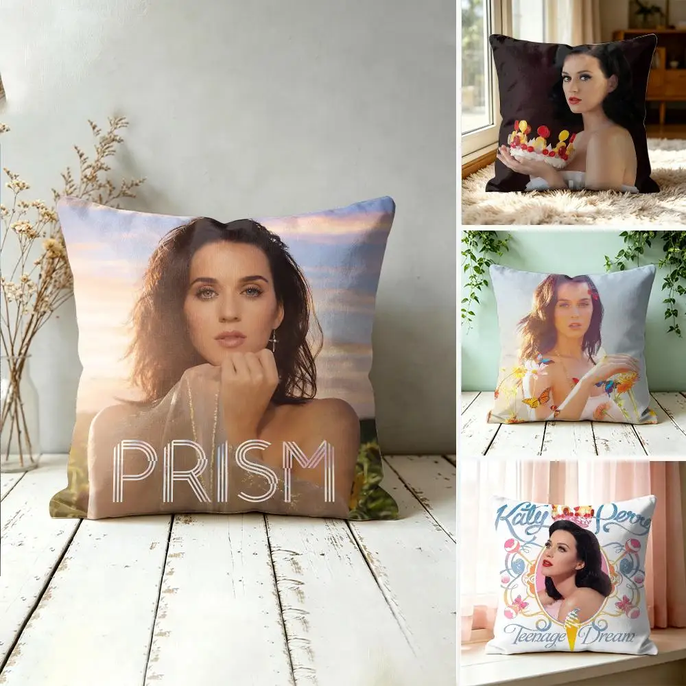 K-Katy Perry Singer Cushion Cover Square Decorative Throw Pillow 40x40cm For Sofa Bedroom Living Room Home Decor