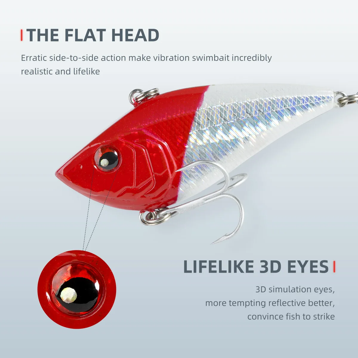 Noeby Lipless Crankbait Fishing Lure 70mm 17.3g Rattling Sinking Vibration Artificial Hard Bait for Perch Walleye Fishing Lures