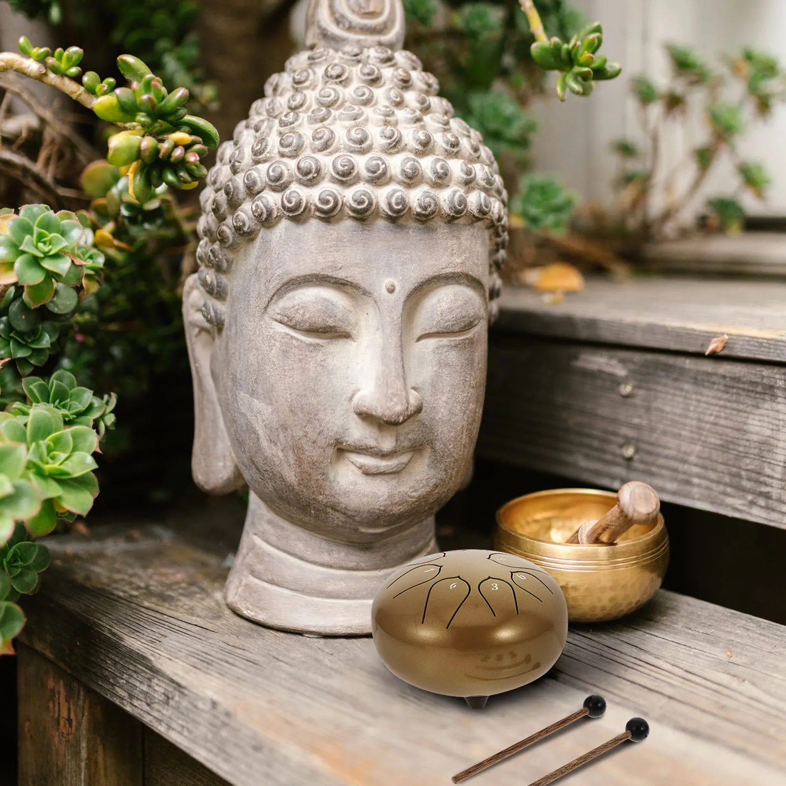 

1Set 6-Inch Ethereal Tongue Drum Alloy Steel 8-Tone Hand Drum Musical Instrument for Meditation Yoga Music Relaxation