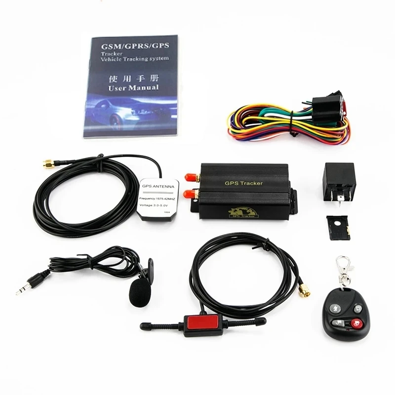 Real-time GPS Tracker TK103B - Remote Control, Anti-theft Alarm, Accurate Location - LANG MAO 120 characters: Accurate real-tim