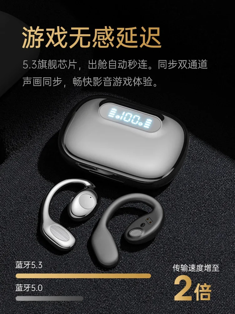 Bluetooth Headset Does Not Have In-ear Hanging Ear Wireless Sports Super Long Battery Life Noise Reduction Headset